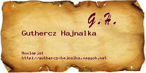 Guthercz Hajnalka névjegykártya